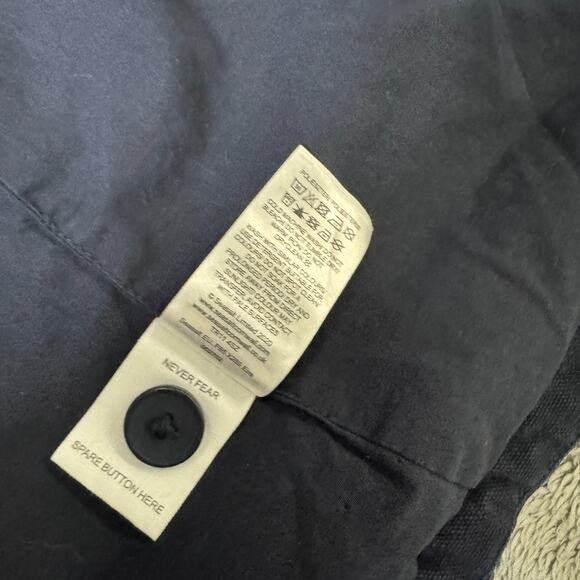 Seasalt Cornwall Roberts Coat Navy Blue Canvas Womens 12 Lined Button Overcoat - Picture 11 of 12